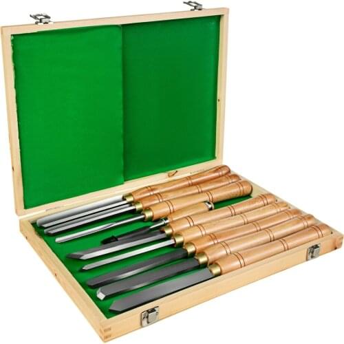Lathe Chisel 8 Piece Wood Lathe Chisel Cutting Carving HSS Steel Blades Wood Turning Tools Lathe Chisel Set