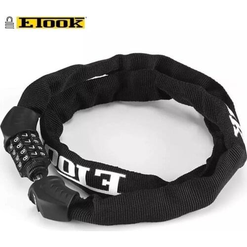 Bicycle Chain Lock Four-digit Combination Lock Anti-theft Lock Trolley Lock Outdoor Cycling MTB Road Bike Theft Protection