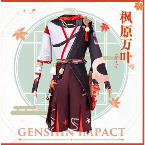 Genshin Impact Inazuma Castle Kiryu Manyo Kaedehara Manyo Reverse Curling Easy To Style Highlighting Anime Costume for Men