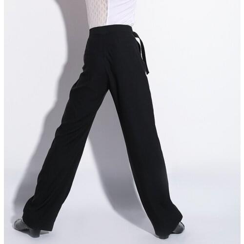 Latin Pants Boys Black Dance Pants Practice Wear Kids Latin Modern Ballroom Performance Fashion Professional Latin Trousers 6023