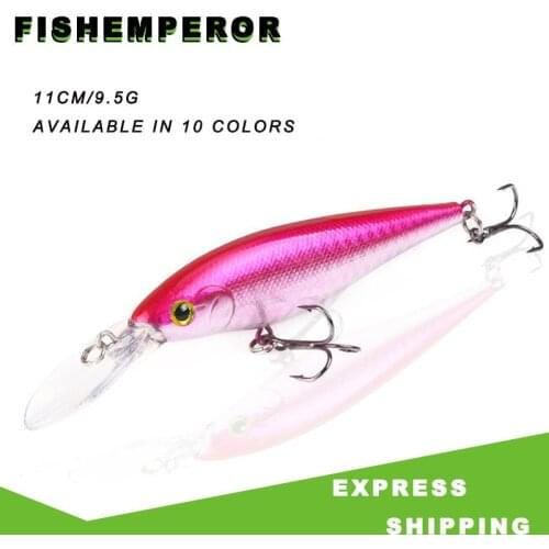1PCS Laser Minnow Fishing Lure 11CM 9.5G pesca hooks fish wobbler tackle crankbait artificial japan hard bait swimbait