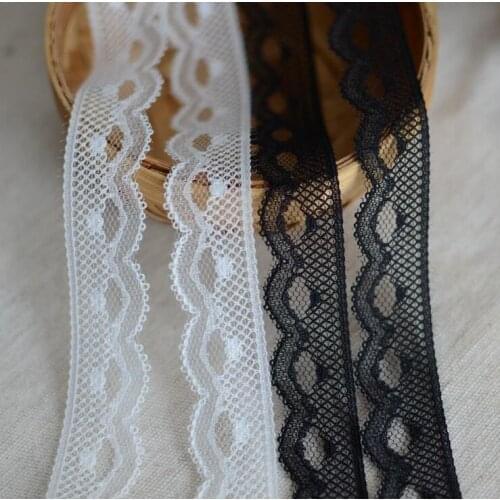 10 Meters White Black Lace Trim Diy Handmade Patchwork Material Hot Sale Polyester Lace Ribbon