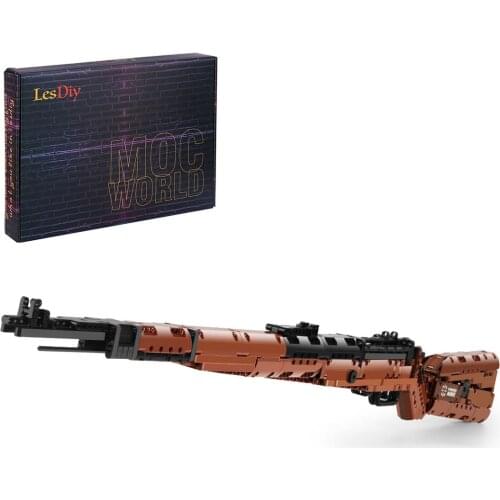 1025+Pcs Large Scale Single Double Shot 98K Blaster Simulation Mechanical Weapon Building Block Model Educational Toys Boys Gift