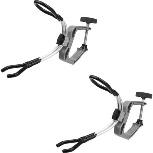 2pcs Stainless Steel Boat Kayak Yacht Fishing Rod Holder Rack Equipment- Clamp 5cm Fishing Tools