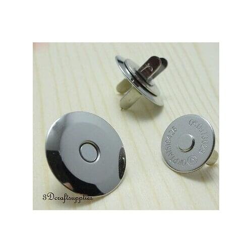 Magnetic Snaps bag button purse Magnetic Snaps button 20 pcs 20 mm nickel F3