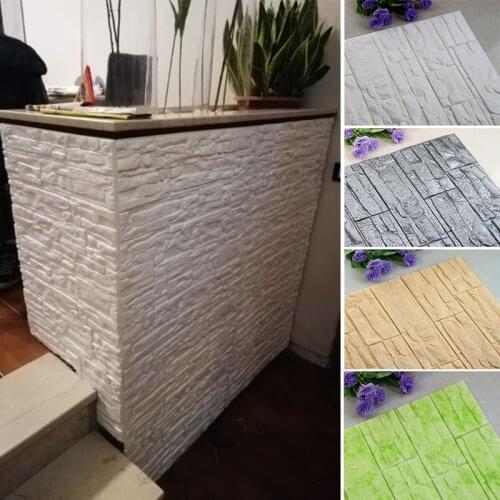 One Piece 3D Brick Wall Stickers Self Adhesive Waterproof Wallpaper Living Room Bedroom Background Decorative Christmas Stickers