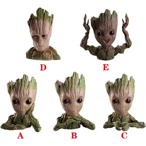 5 style PVC Cute Cartoon Tree Man Aquarium Ornament Fish Tank Cave Stone Decoration Plant Flower Pot Bonsai Garden Home Decor