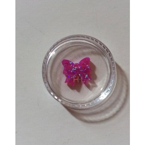 50PCS/Lot 12*11.5MM Synthetic Opal Bow For DIY Necklace / Bracelet OP61 Orchid Color Bowknow Opal Stone