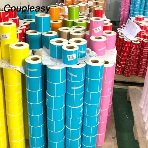 800pcs/roll Color Paper Adhesive Label Thermal Label Sticker Blank Price Labels Stationery Stickers Supermarket Supplies 50x30mm