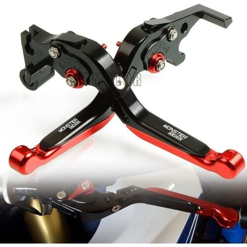 CNC Aluminum Motorcycle Adjustable Folding Extendable Brake Clutch Levers For Ducati 821 MONSTER/Dark/Stripe 2014-2017 2015 2016