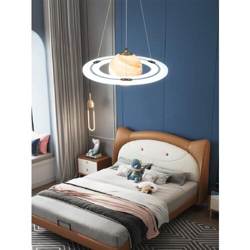 Children room lamp modern Starry sky pendant lights Nordic living room decor simple boy bedroom space planet lamps led lighting