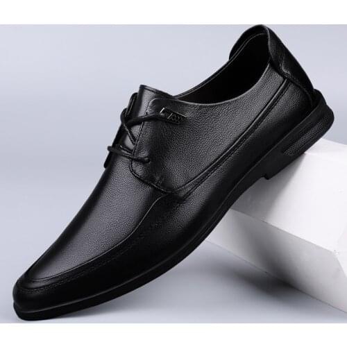 Men Casual Business Shoes Lightweight Anti-slip Work Shoes Business Formal Shoes