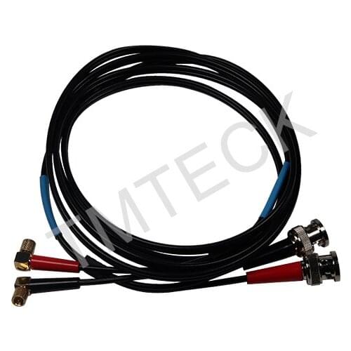 Dual UT cable 90 degree Microdot-BNC like Krautkramer cable for flaw detector
