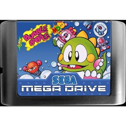 MD Game : SUPER BUBBLE BOBBLE ( Europe PAL Version!! English Language!! )