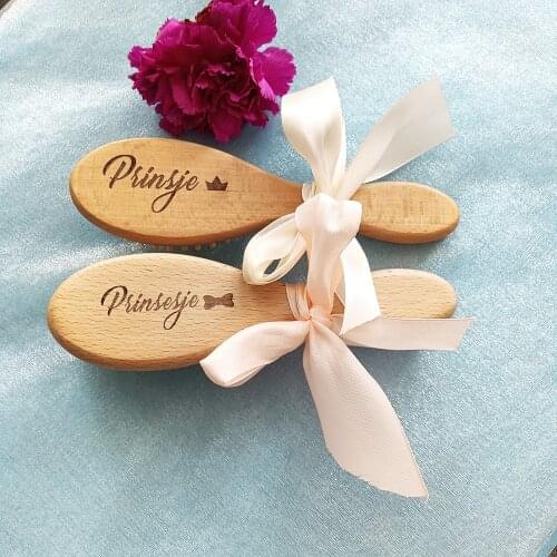 Personalized name Baby Comb Boy Girl Bathing Comb Baby Care Hair Brush Pure Natural Wool Wood Comb Newborn Massager Custom Name