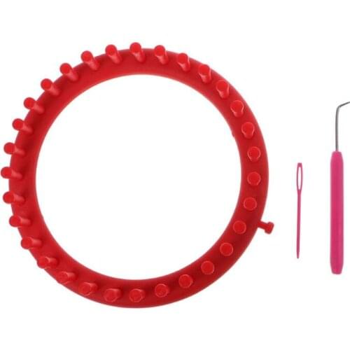 Classical Round Circle Hat Red Knitter Knifty Knitting Knit Loom Kit 19CM