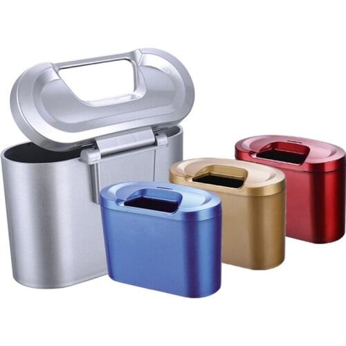 1pc Vehicle-mounted Trash Can Paper Storage Box Car Supplies Flip Trash Bin Small Automobile Garbage Dust Case Auto Accessories