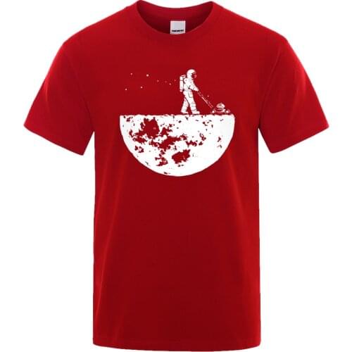 Hot sale 2019 Summer New Men t-shirt Novelty Design tshirt Develop The Moon Cotton man t shirts Harajuku Casual Tops Tees