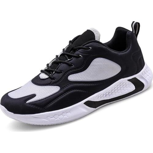 Large Size Mens Shoes Sports Running Mesh Students Lightweight Casual Breathable