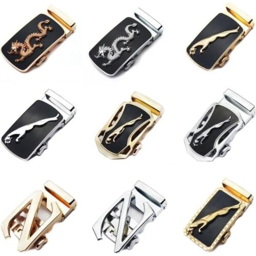 Alloy Mens Belt Buckle Business Casual Automatic Buckle Leopard Dragon Z Belt Buckle Suitable for 3.5cm Gear with Body