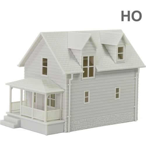1 Unit Model Train Layout HO Scale 1:87 Model Blank House Buidlings Kit Unassembled JZHO01JJ