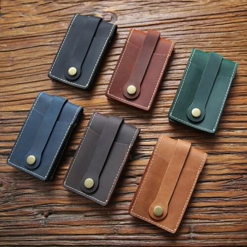 Genuine Leather Key Wallet For Men Cowhide Creative Vintage Handmade Small Car Key Bag Case Holder Pouch Organizer Housekeeper