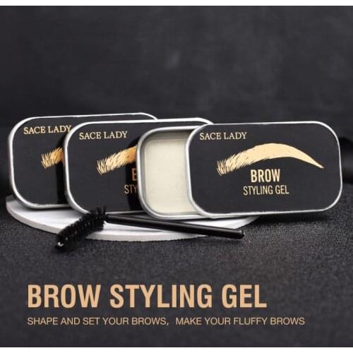 SACE LADY Wild Eyebrow Styling Soap Eyebrow Cream Colorless Waterproof Long-Lasting 3D Feathery Natural Eyebrow Soap Wax TSLM2