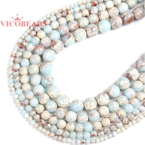 Natural Stone Round ShouShan Stone Snakeskin Blue Stone Beads For Jewelry Making 4/6/8/10/12mm Pick Size 15inches Diy Necklace