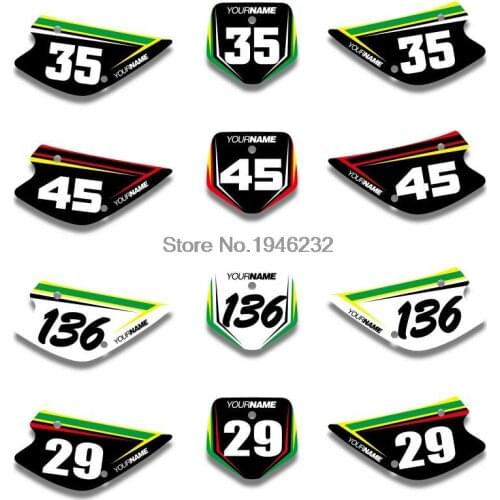 NICECNC Custom Number Plate Background Graphics Sticker & Decal For Kawasaki KX85 KX100 1998 - 2013 2000 2002 2006 KX 85 100