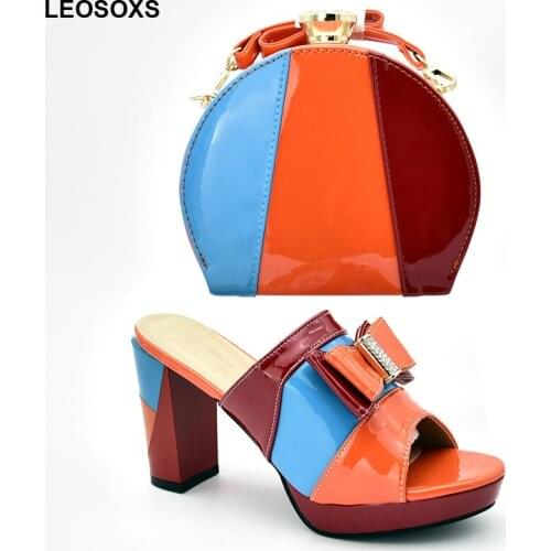 New Arrival Ladies Sandals with Heels Italian Shoes and Bags To Match Shoes with Bag Set Rhinestone Wedding Shoes Party Pumps