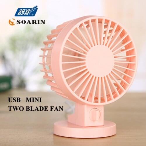 Portable Mini Fan Blue Air Conditioner Ventilador Double Leaf Fan Portable Small Fan Usb Ventilador De Mesa Rechargeable Fan