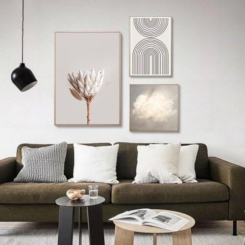 Simple North Europe cartoon bear moon fox starry sky childrens room combination decoration picture print canvas poster