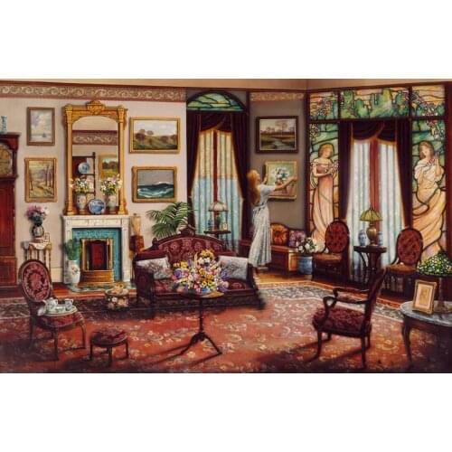Romantic Town living room Needlework,sets Cross stitch Handmade 14CT Canvas DIY,Cross-stitch kits,For Embroidery Arts Home