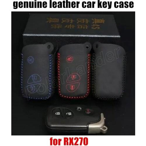 Only Red great quality hot sale Car key cover car key case Hand sewing car styling Genuine leather fit for LEXUS RX270