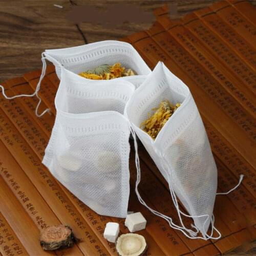 Green Tea 100 Pcs Tea Bags 5x7cm CM Bags for Tea Bag Infuser with String Heal Seal Sachet Filter Paper Teabags Empty Tea Bags