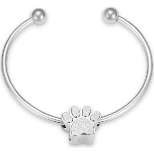Cremation Urn Bracelet Jewelry for Human Pet Paw Print Ashes Urns Cuff Bangle Bracelets Keepsake Memorial Ash Holder for Wome