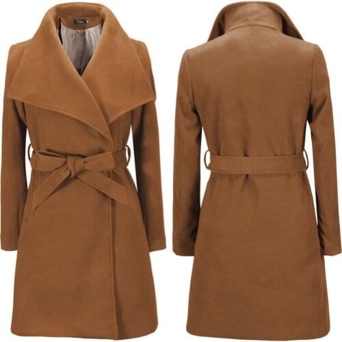 New Winter Trench 2020 Spring Cut Collect Waist Cashmere Cloth Cultivate Morality Womens Long Trench Female Coat With Belt