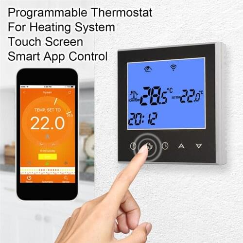 LCD Touch Screen Thermostat Heating Thermostat Electric Floor Heating Heating System Temperature Controller For Household Use