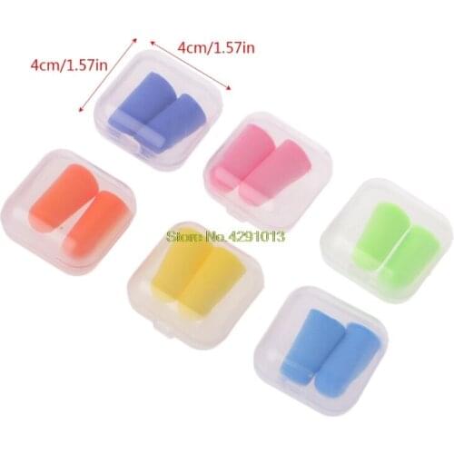 1Pair Soft Silicone Ear Plugs Sleeping Hearing Protection Noise Reduction Drop Shipping Support