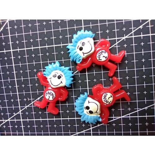 1pcs/lot resin flat back Halloween boy cartoon animal 33mm Cabochons Hair Bow Center DIY Christmas decration