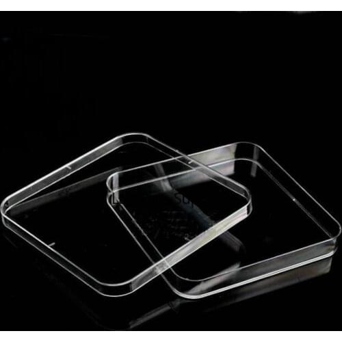 10pcs/lot Disposable 13cmx13cm Plastic Polystyrene Square Petri Dish, culture dish plate for Laboratory analysis