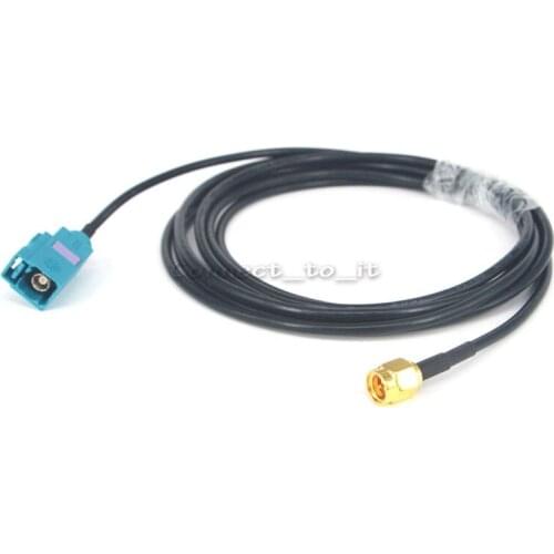 10 Pieces RF Pigtail Fakra Z Female to SMA Male Plug Connector Cable Antenna Extension Cord 6.5 Feet