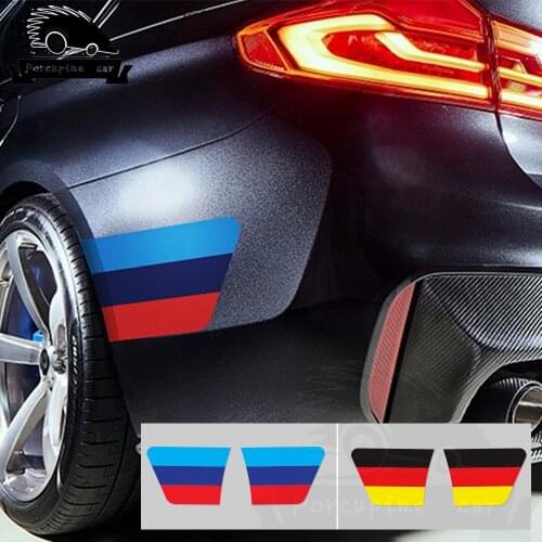 2pcs Sport Car Styling Eyebrow Wheel Tire Fender Sticker For BMW 1 2 3 4 5 7 All Models F10 F20 F30 E36 E90 E46 X1 X3 X5 X6 G30