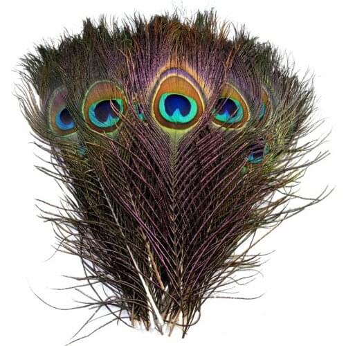 20Pcs/lot wholesale Plume natural peacock feathers for Crafts DIY wedding party Real Feathers Home plumas decoration 25-32CM