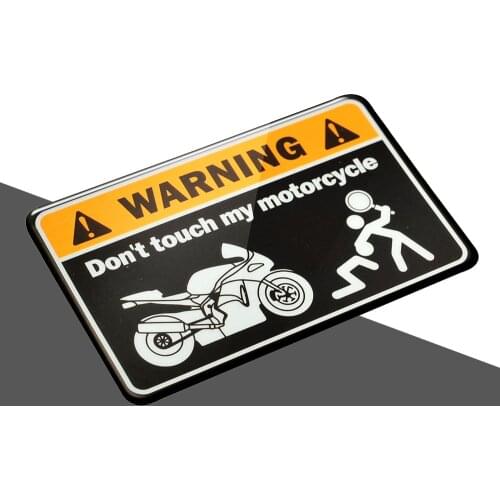 3D Warning Don't Touch My Motorcycle Motorbike Tank Decals Stickers Case for Universal Kawasaki Yamaha Honda Suzuki Ducati