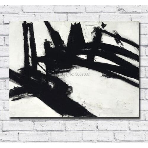 Large Size Abstract Painting Franz Kline Untitled 1957 Oil Painting Art Home Decor Living Room Modern Canvas Paintings No Frames