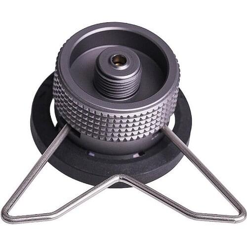 Camping Stove Adapter Aluminum Alloy Portable Lightweight Automatic Closing Converter