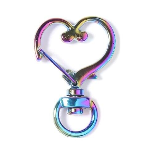 CKysee 5pcs/lots zinc alloy Accessories for jewelry gold vacuum plating rainbow color laser keychain DIY jewelry accessories