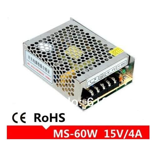 Small size LED switch power supply 60W 15V 4A power supply MS-60W-15V Mini type