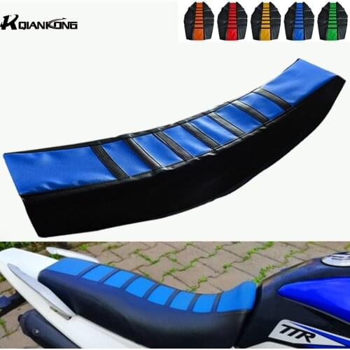 Dirt bike Seat Cover Waterproof Non-slip Rain Dust Striped Gripper For Yamaha YZ85 YZ250F YZ450F 2003-2016 TTR110 WR250F WR450